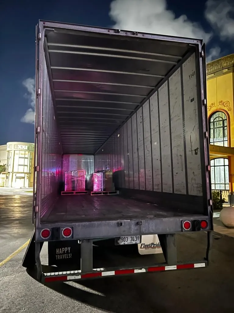 Empty 53 foot trailer ready for a long distance load